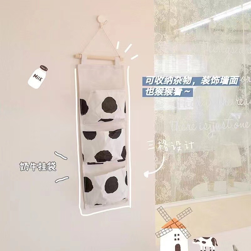 布艺收纳挂袋墙挂式墙上置物架学生宿舍床上挂书袋卧室杂物收纳袋|undefined