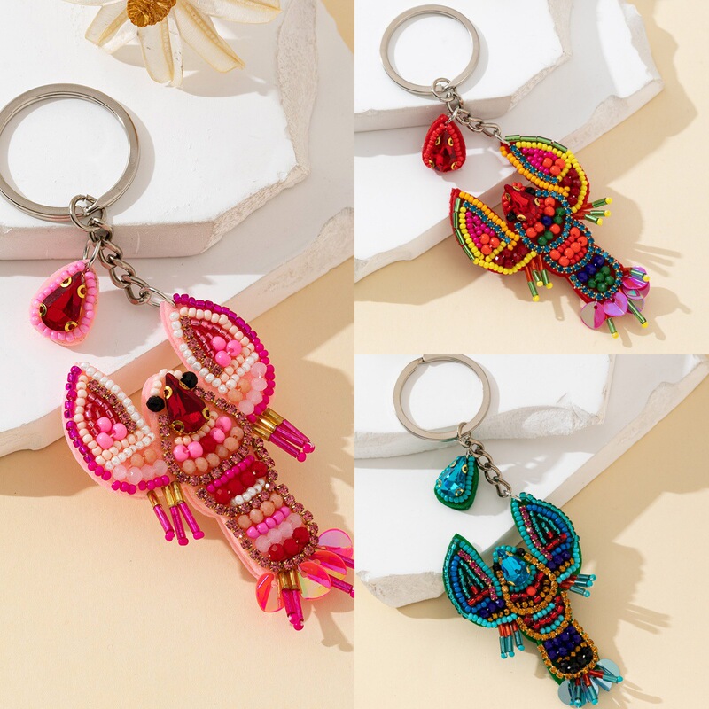 Cross-Border New Marine Animal Jewelry Pendant Personalized Design Crayfish Keychain Fashionable and Versatile Pendant Pendant Cross-Border New Marine Animal Jewelry Pendant Personalized Design Crayfish Keychain Fashionable and Versatile Pendant Pendant