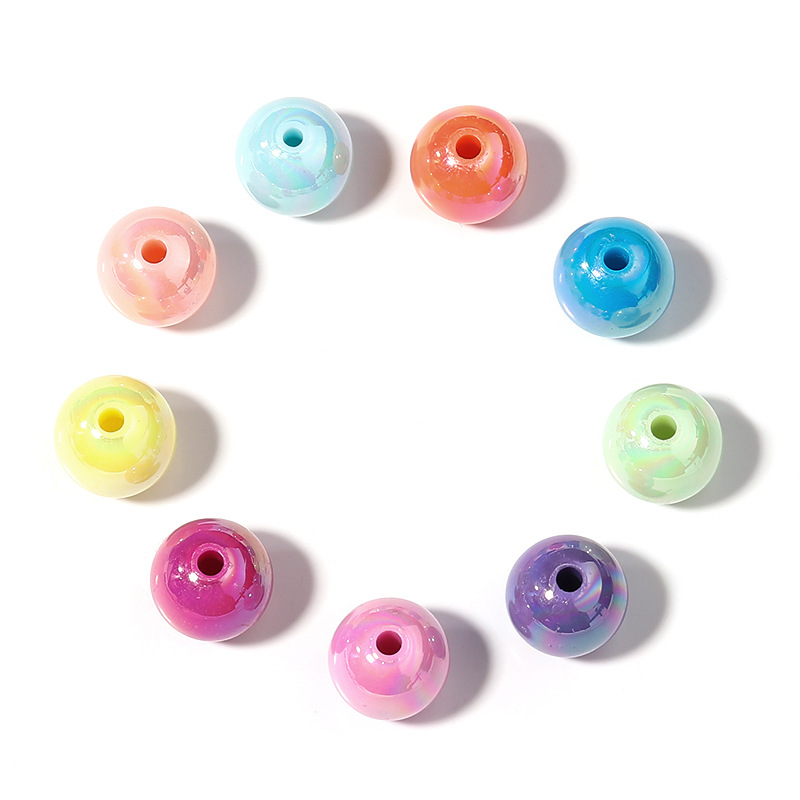 100g Weight Beads Jewelry Making Type Jewelry Accessories Classification 1 Set Quantity Arylic Material Round Pattern Plating Design Simple Style Style 1 Set Arylic Round Beads 4