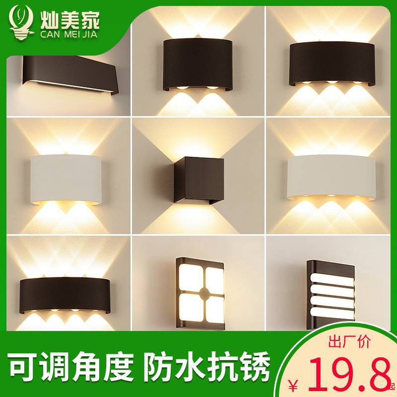 Canmeijia cross border indoor bedroom wiring Background wall led Wall lamp Light extravagance Retro Bedside lamp Wall lamp