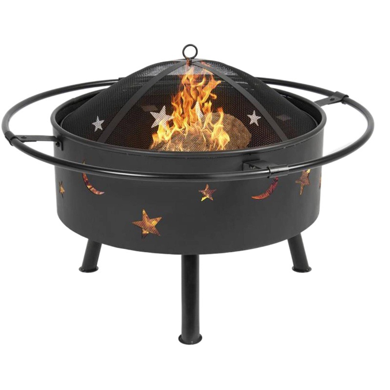 Horno de barbacoa redondo de 24 pulgadas, horno de fuego, horno de calefacción multifuncional, horno de leña