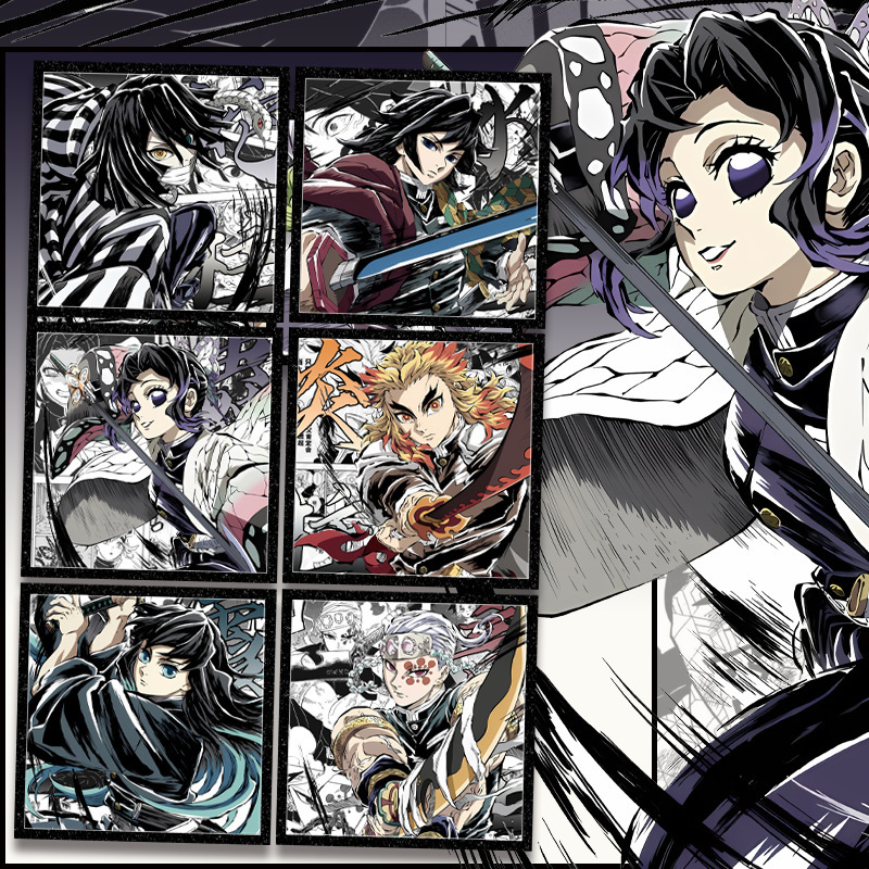 Blade of the Rose: Nine Pillars Series - Tomioka Giyuu, Butterfly Shinobu, Tokito Muichiro - Acrylic Double Flash Color Paper Merchandise