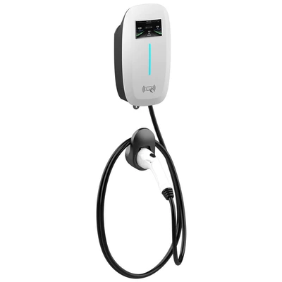 Electric Vehicle 4g Internet Connection, Elektrikli avtomobil şarj cihazları - 7kw-operation-with-4g-5m-white