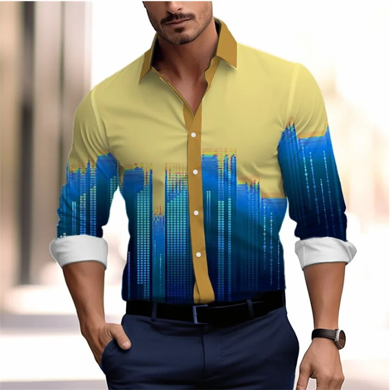 Camisa de manga larga de estilo cocido ligero, primavera y otoño ins, costura de hombre, diseño de contraste, versión coreana, top guapo MB12