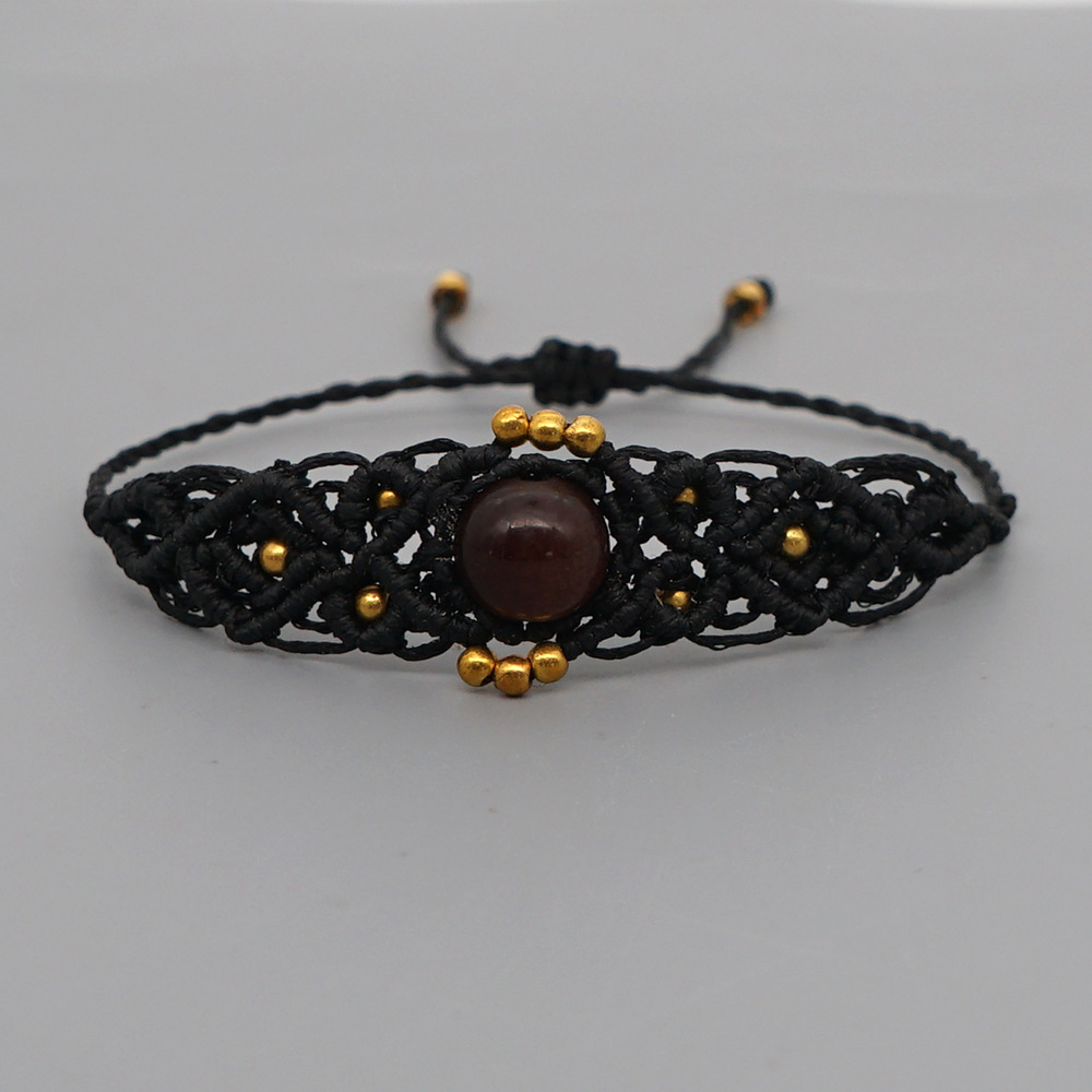 ethnic style handmade stone beaded woven braceletpicture11