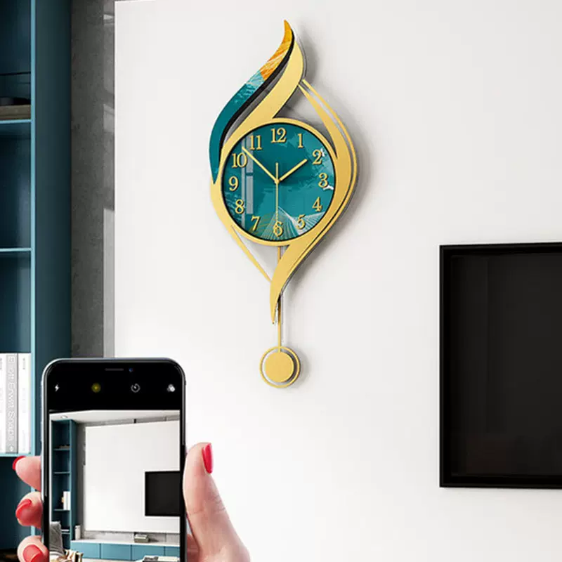 源头厂家钟表挂钟客厅高级感网红创意轻奢墙贴钟家用办公静音壁钟