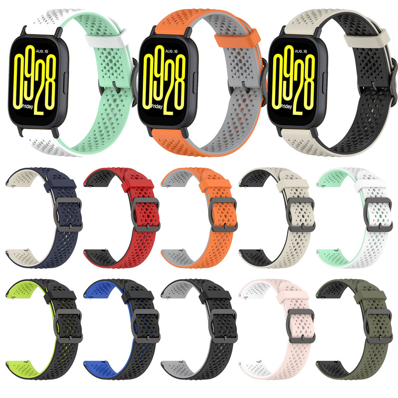Suitable for Redmi 5 Youth Edition Silicone Strap Redmi Watch5Active/Lite Watch Breathable Hole Two-Color