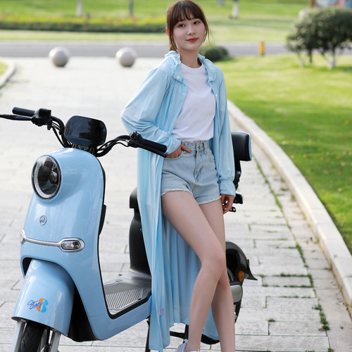 Electric motorcycle sun protection clothing spring and summer long electric motorcycle anti-UV sun protection clothes and jackets for women