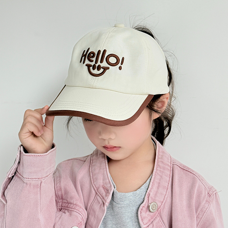 Sombreros para niños Primavera y otoño Sombrero de visera para niñas Gorras de béisbol para bebés coreanos Gorro para el sol para niñas de todo fósforo