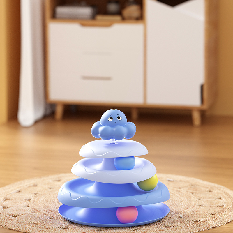 新しいタコ猫ターンテーブルおもちゃ、猫スティック付き猫おもちゃ、自己楽しみと退屈解消、クロスボーダー猫おもちゃと用品 # #|undefined