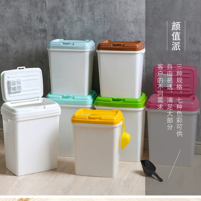 Бытовое ведро для риса большой емкости 50 кг, защищенное от насекомых, влагостойкое запечатанное ведро для риса, ведро для муки, хранение зерна 80 кг 40 кг