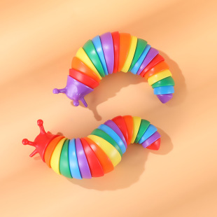 New Style Colorful Caterpillar Fun Decompression Toy Children Vent Slug Pressure Reduction Toy Wholesale display picture 1