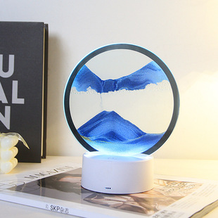 Quicksand Painting Ornaments Creative Hourglass Living Room Tv Cabinet Wine Cabinet Home Moving Gift Table Lamp Night Light