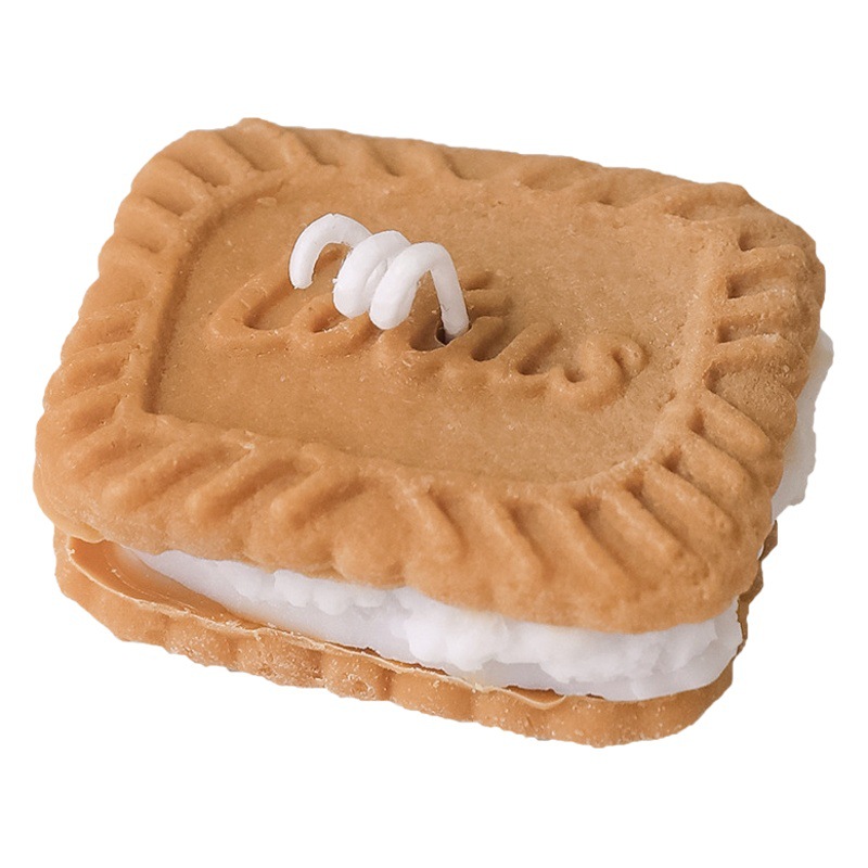 Sandwich galleta vela aromaterapia al por mayor cera de soja creativo matrimonio pareja regalo de la mano en caramelo galleta vela caja de regalo