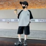 男童新款插肩袖短袖两件套