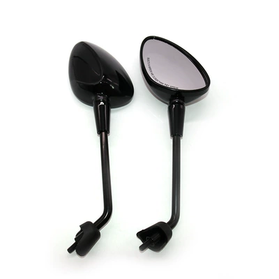 Moxin motorcycle modified rearview Motorcycle rearview mirror - black-long-rod