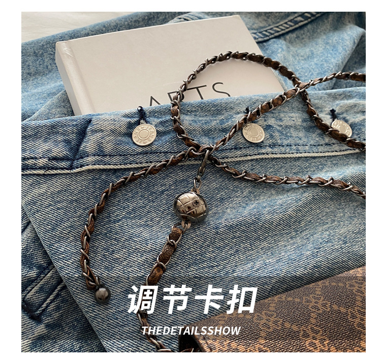 Cross-border women's bag 2024 New leopard print underarm bag, Korean style fashionable and trendy chain single-shoulder bag, riveted crossbody bag Item Picture