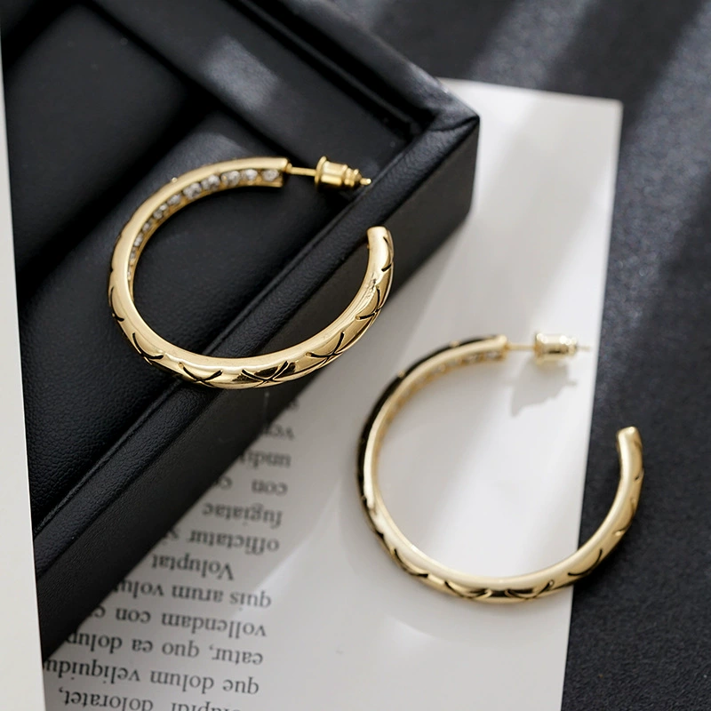 Retro earrings, silver 925 sample, Chanel style