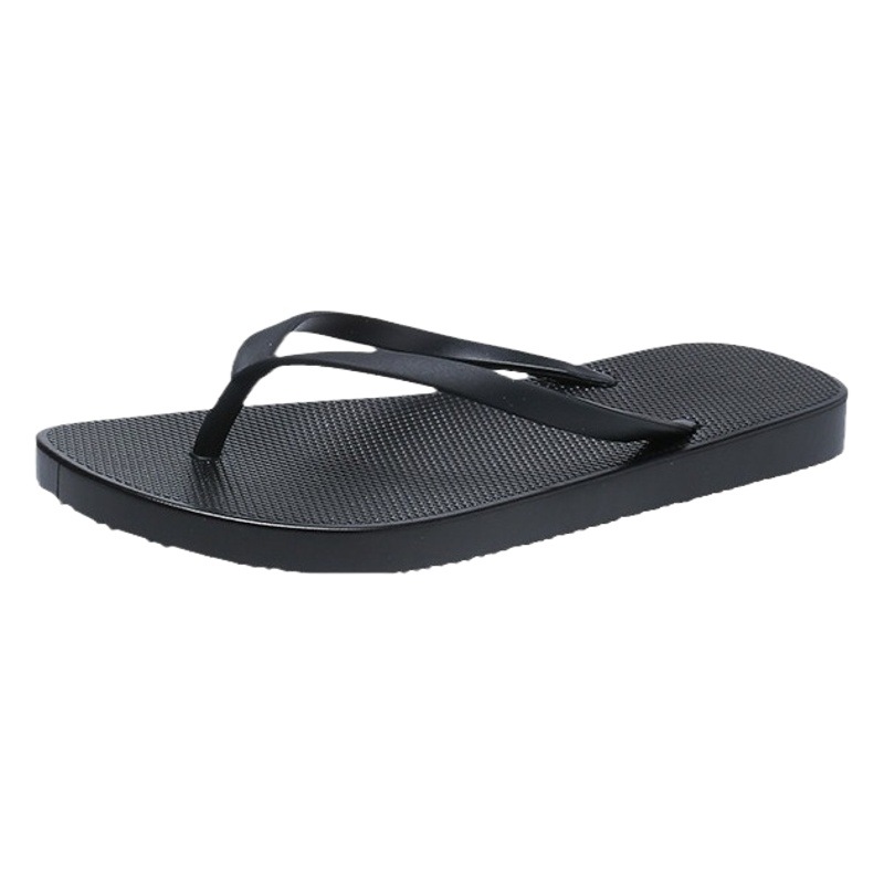 Wholesale In-Stock Men's Summer New Style Flip-Flops with Soft Soles, Non-Slip, Solid Color, Couple's Beach Sandals, Versatile