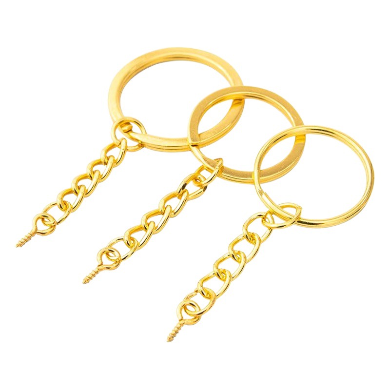 Llavero de oro llavero al por mayor con cadena colgante Ojo de oveja DIY bolsa accesorios llavero adornos llavero