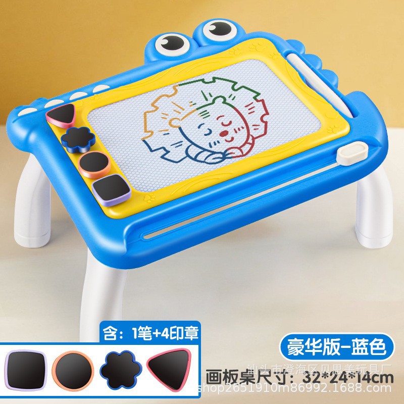 Tabla de escritura de cocodrilo azul con pies (caja de comercio electrónico)