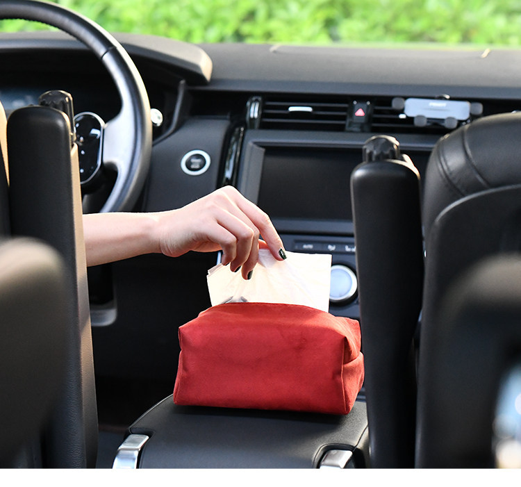 Cross-border TK Amazon Car Tissue Box, Car Interior Accessories, Magnetic Center Console Storage Tissue Box
