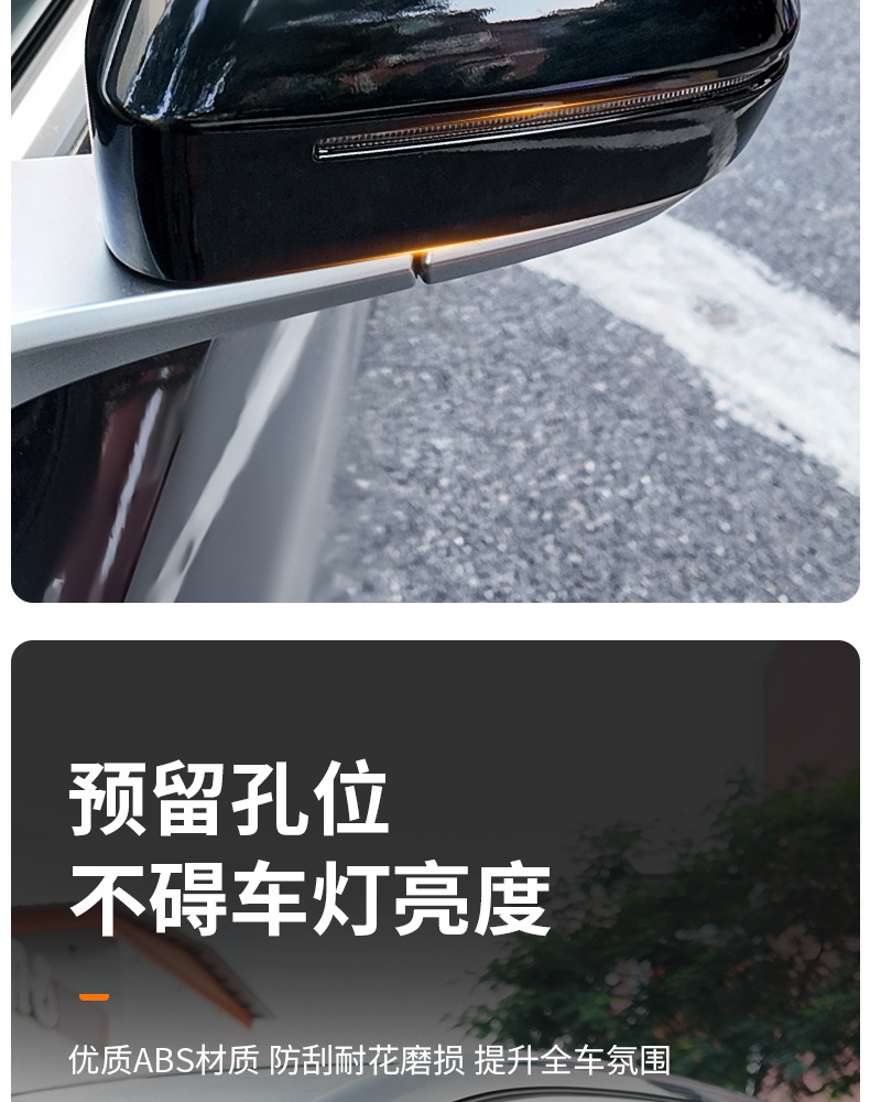 Suitable for Bmw's New 5 Series X3 Black Warrior Rearview Mirror Shell Protective Cover Decorative Blackening Kit Appearance Modification Accessories