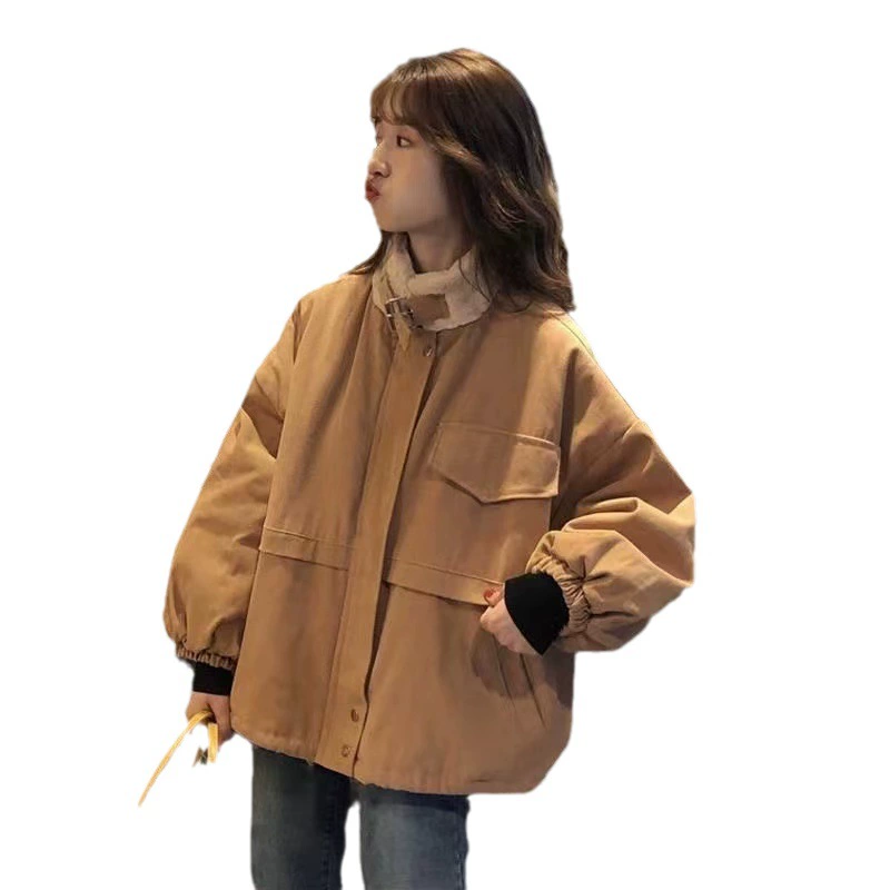 Short jacket kids, Korean style oversized, spring–autumn warm short coat for elementary students