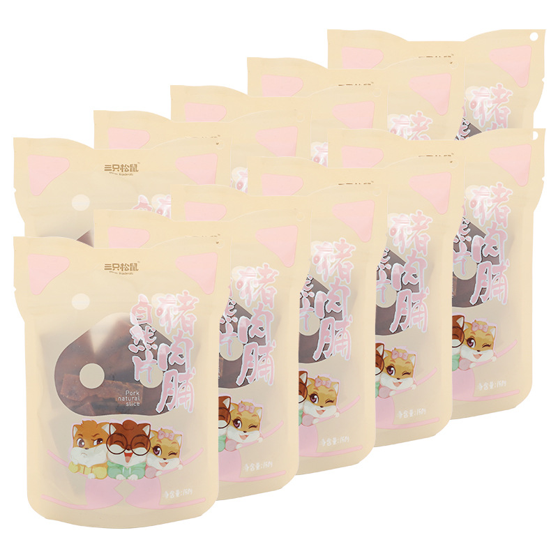 三只松鼠猪肉脯150g袋装自然片原味肉干休闲便携小吃零食包邮