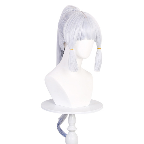 Cardamom Genshin Impact Kamisato Ayaka wig style character style single ponytail Genshin Impact anime cosplay wig