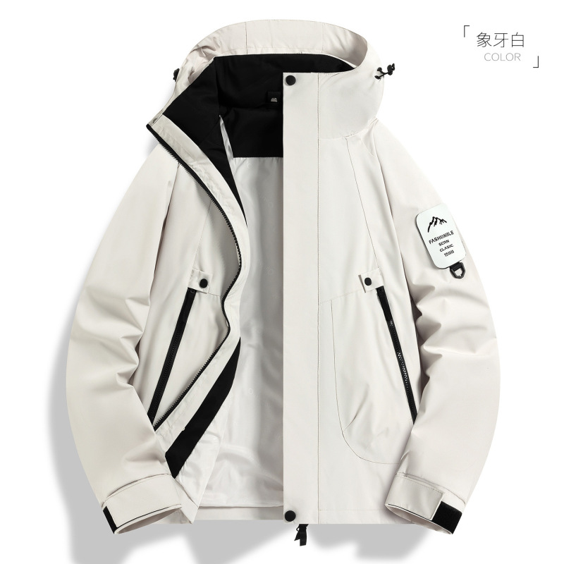 户外机能冲锋衣女款三合一防风防水情侣山系徒步进藏登山服外套男|undefined
