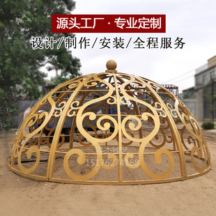 Stainless Steel Iron Pavilion Cap Landscape Pavilion Dome Round Pavilion Treasure Top Metal Iron Pavilion Top Cover Pavilion Top
