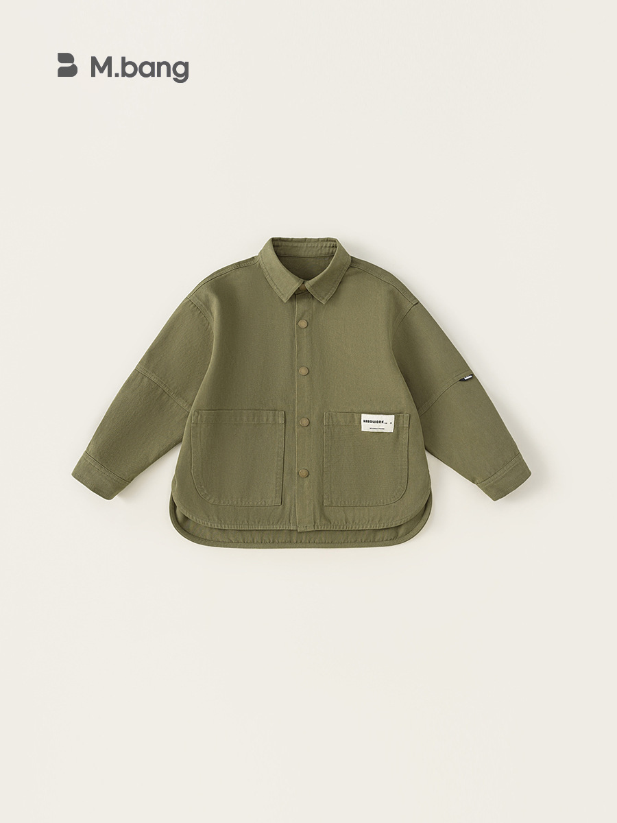 Yoobao ropa infantil para niños de otoño 2025 nueva chaqueta infantil primavera y otoño abrigo casual camisa de manga larga retro