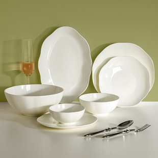 High-value Japanese tableware bone china rice bowl ceramic household special good-looking 2023 new set of dishes