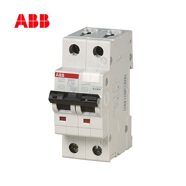 ABB断路器GS201系列25A漏电保护6KA开关1P+NGS201 AC-D25/0.03