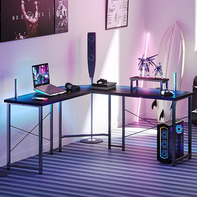 Foreign Trade DZ Corner Desktop Computer Desk Home Bedroom Desk Carbon Brazing Black E-sports Table Corner Desk Learning