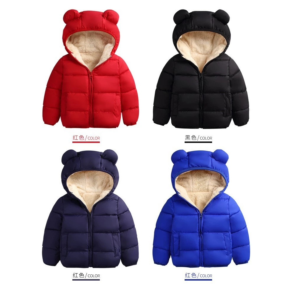 Winter children's velvet warm down jacket with down