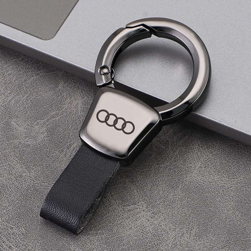 Láser láser llavero de coche colgante llavero de cuero para hombre logotipo del coche llavero de alta gama colgante de coche creación