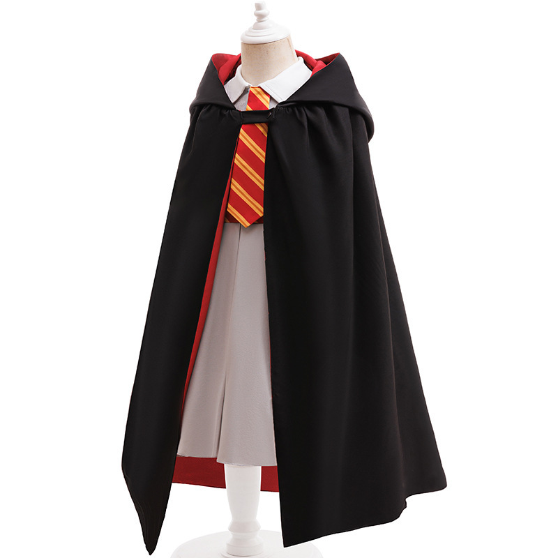 万圣节经典电影同款魔法学院童装连衣裙斗篷女童cos服演出表演服|undefined