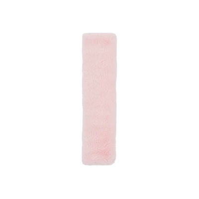 Car seat belt shoulder pad imitation rabbit fur simple car anti-tightening safety belt cover creative decorative shoulder protective cover (Seat belt shoulder pad) - rabbit-fur-shoulder-pad-pink