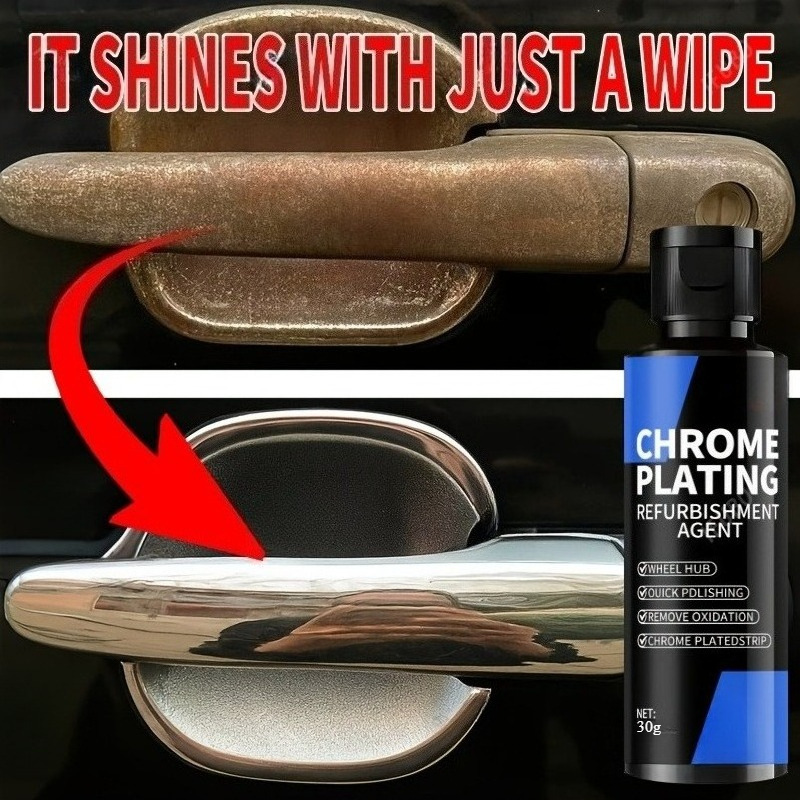 Car Chrome Repair Agent, Door Handle Polishing, Deoxidizing, Metal Scratch Refurbishment, Maintenance and Cleaning Agent