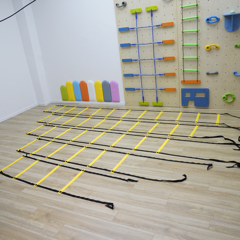 Entrenamiento de escaleras, salto, baloncesto, pasos, pasos, entrenamiento de niños pequeños, escaleras de velocidad, equipos de entrenamiento de fútbol, cuerda ágil