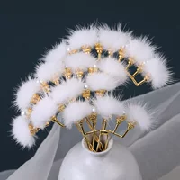 Зимний головной убор династии Хань, шпилька с меховым шариком, плюшевая шпилька, аксессуары для волос в древнем стиле, меховая шпилька, шпилька с меховым шариком, шпилька для волос