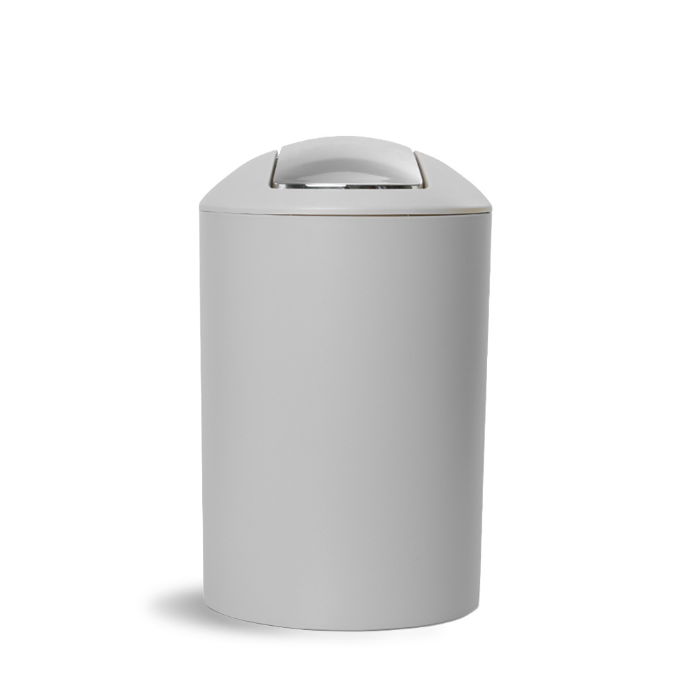 Color sólido del hogar bote de basura de plástico bote de basura con tapa del hogar inodoro bote de basura de la cocina bote de basura sala de estar de basura