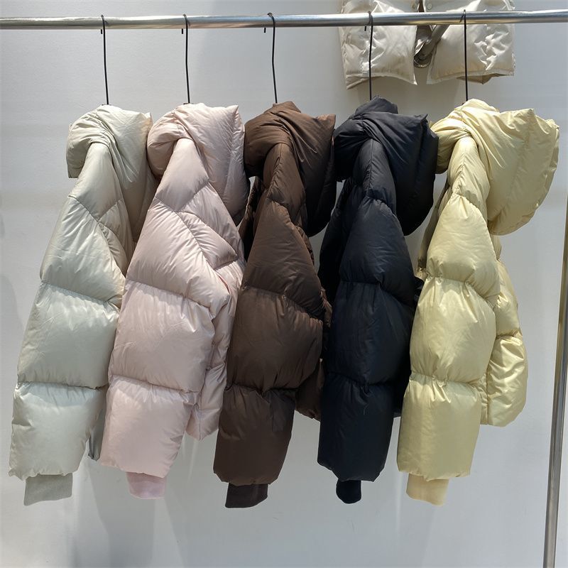 2024 winter new Korean fashion trend brown hooded women's short thick Joker bread coat women 2024 winter new Korean fashion trend brown hooded women's short thick Joker bread coat women