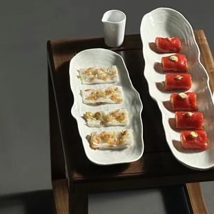 Yingqing Long Plate Irregular Bread Plate Creative Dishes Plate Set Plate Long Square Plate Club Restaurant Artistic Conception Dishes