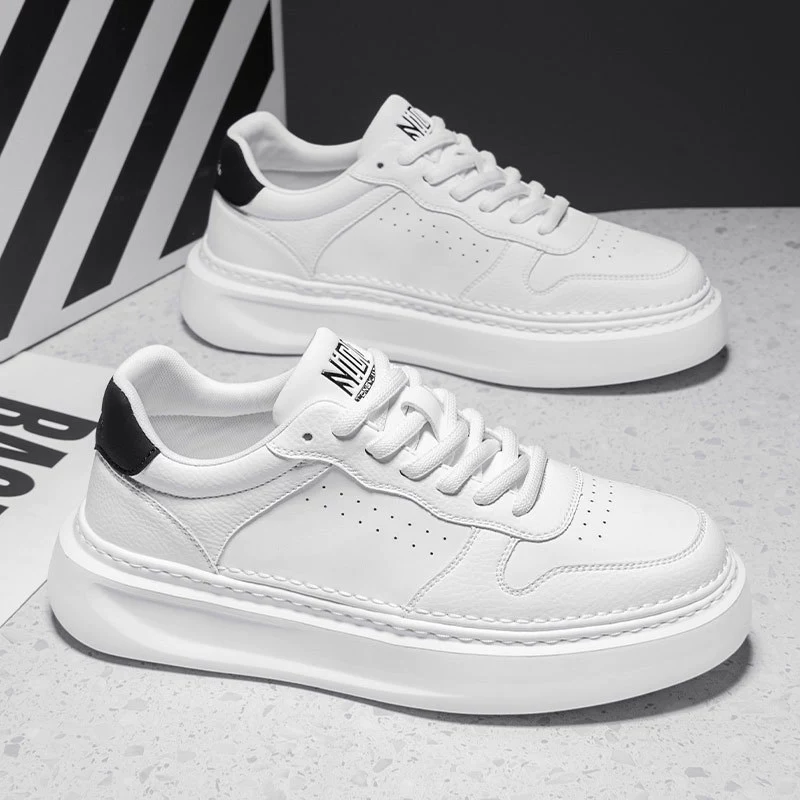 Мужские кроссовки 2025 весной мужские повседневные спортивные маленькие белые туфли мужские туфли красивые мужские туфли на толстой подошве