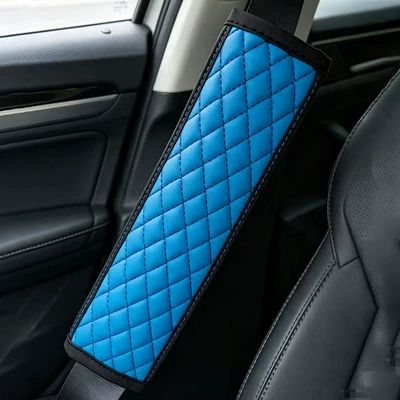 Sports Style Aliexpress, Seat belt shoulder pad - blue-diamond-quilted-shoulder-pads-23715cm