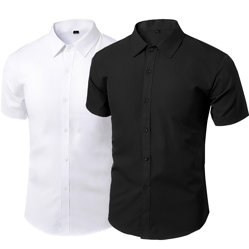 Camisa blanca de manga larga para hombres sin planchar ropa formal de negocios Delgado estilo coreano trabajo profesional camisa de traje casual blanca para hombres