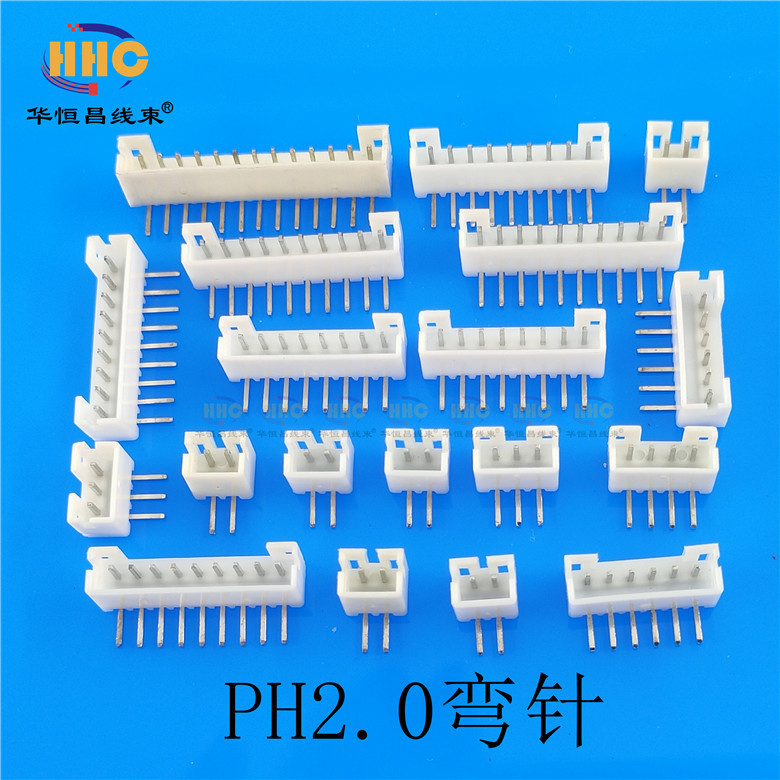 Ph2.0Mm Bent Pin Socket 234567810P Connector Bent Pin Socket Spacing Base Board Connector